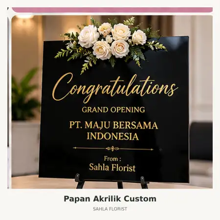 Papan Bunga Akrilik Mega Kuningan